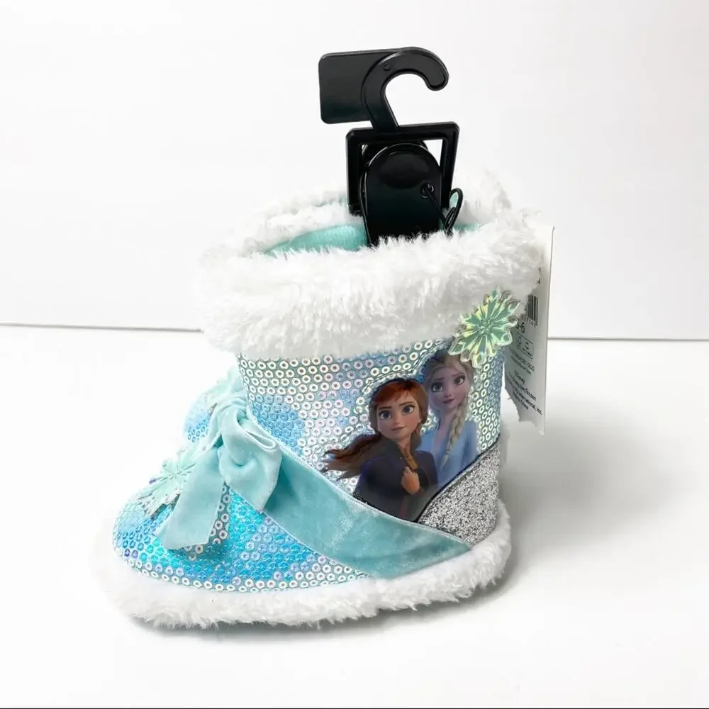 Disney Frozen Blue Shiny Girls Bootie Slippers BRAND NEW Size 5-6